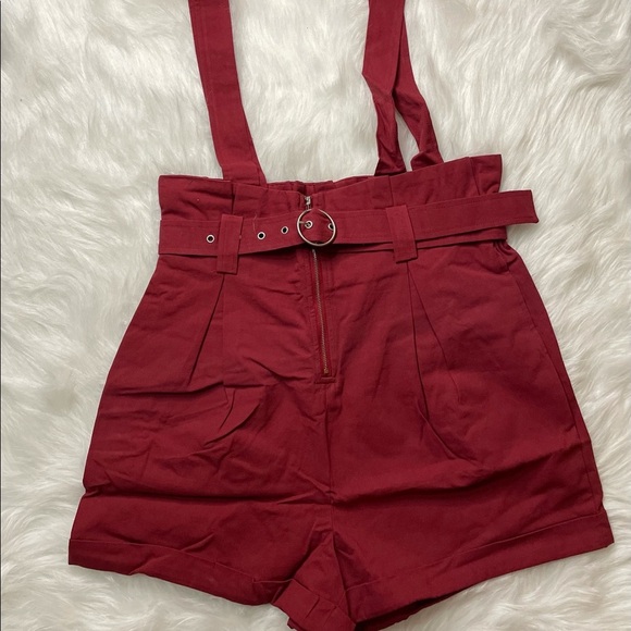 STYLE RACK PAPER BAG OVERALL HIGHWAIST SHORTS - Picture 6 of 14